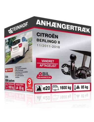 Anhængertræk Citroën BERLINGO II vandret aftageligt træk 