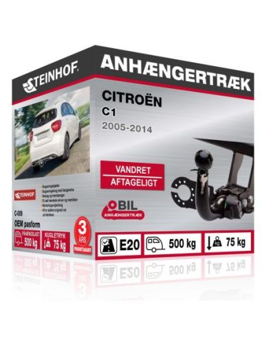 Anhængertræk Citroën C1 vandret aftageligt træk 