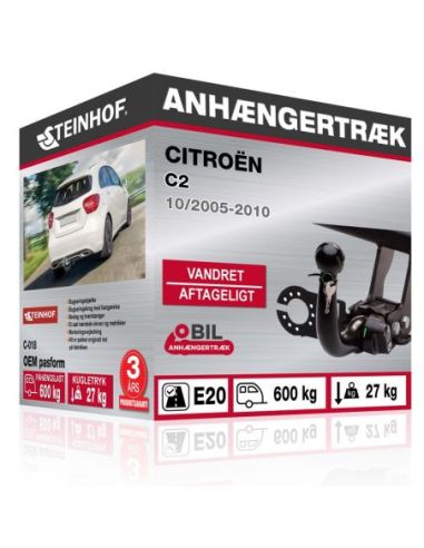 Anhængertræk Citroën C2 vandret aftageligt træk 