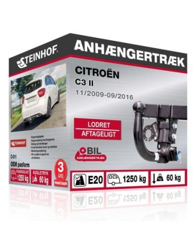 Anhængertræk Citroën C3 II med lodret aftageligt træk