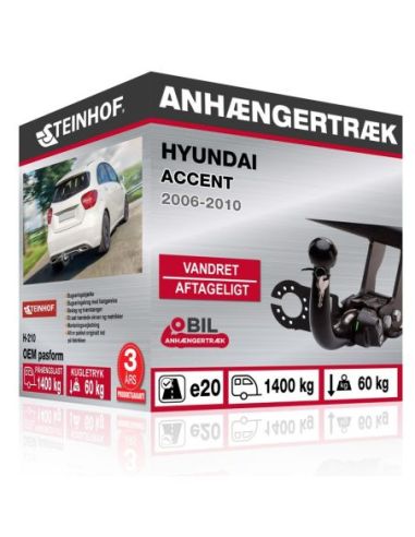 Anhængertræk Hyundai ACCENT vandret aftageligt træk 