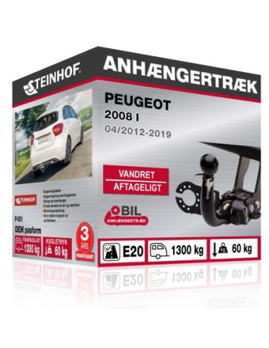 Anhængertræk Peugeot 2008 I vandret aftageligt træk 