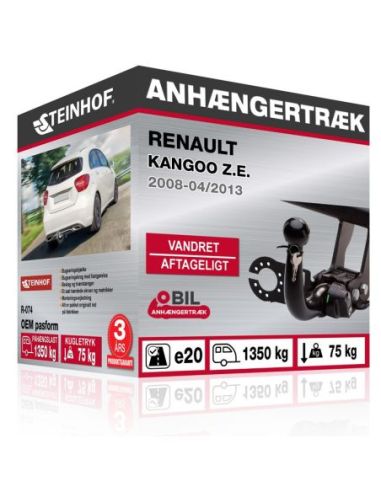 Anhængertræk Renault KANGOO Z.E. vandret aftageligt træk 