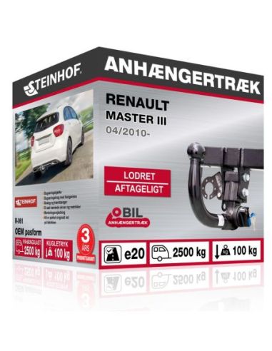 Anhængertræk Renault MASTER III med lodret aftageligt træk