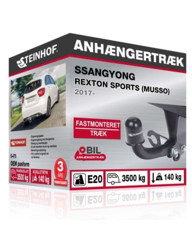 Anhængertræk Ssangyong REXTON SPORTS (MUSSO) med skruebart træk