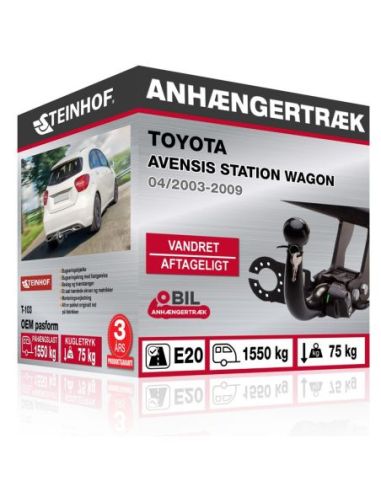 Anhængertræk Toyota AVENSIS STATION WAGON vandret aftageligt træk 