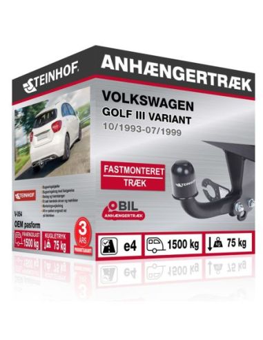 Anhængertræk Volkswagen GOLF III VARIANT med skruebart træk