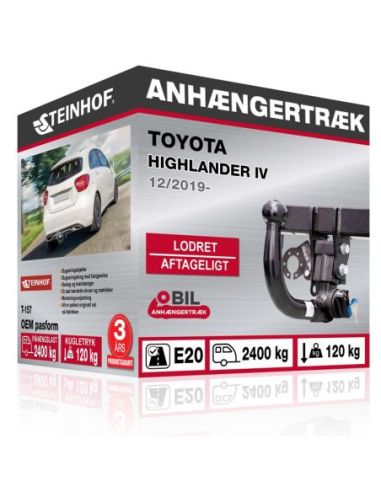 Anhængertræk Toyota HIGHLANDER IV med lodret aftageligt træk