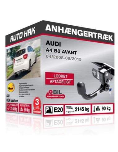 Anhængertræk Audi A4 B8 AVANT med lodret aftageligt træk