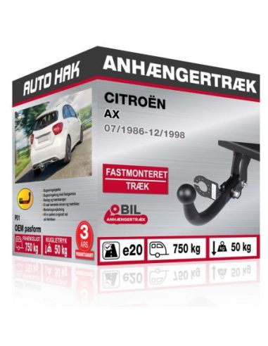 Anhængertræk Citroën AX med skruebart træk