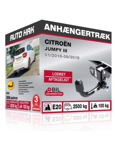 Anhængertræk Citroën JUMPY III med lodret aftageligt træk