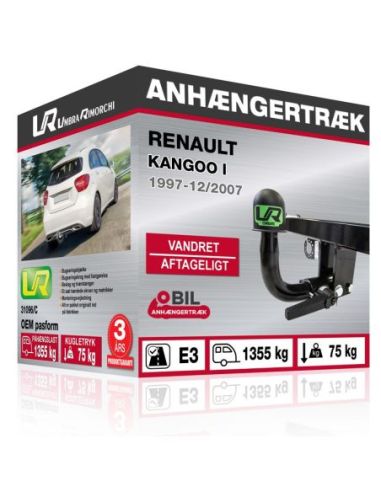 Anhængertræk Renault KANGOO I vandret aftageligt træk 