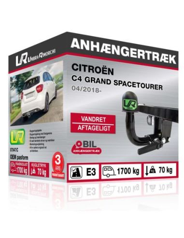 Anhængertræk Citroën C4 GRAND SPACETOURER vandret aftageligt træk 