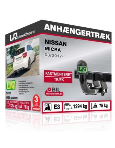 Anhængertræk Nissan MICRA med skruebart træk