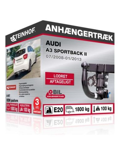 Anhængertræk Audi A3 SPORTBACK II med lodret aftageligt træk